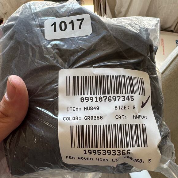 Madewell Puff-Sleeve Drop-Shoulder Knit Top WMNS S Gray Jersey Knit Long Sleeve - Picture 8 of 8